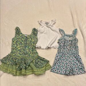naartije kids Floral and Patterned Kids' Dresses and Top Set 18/24 months